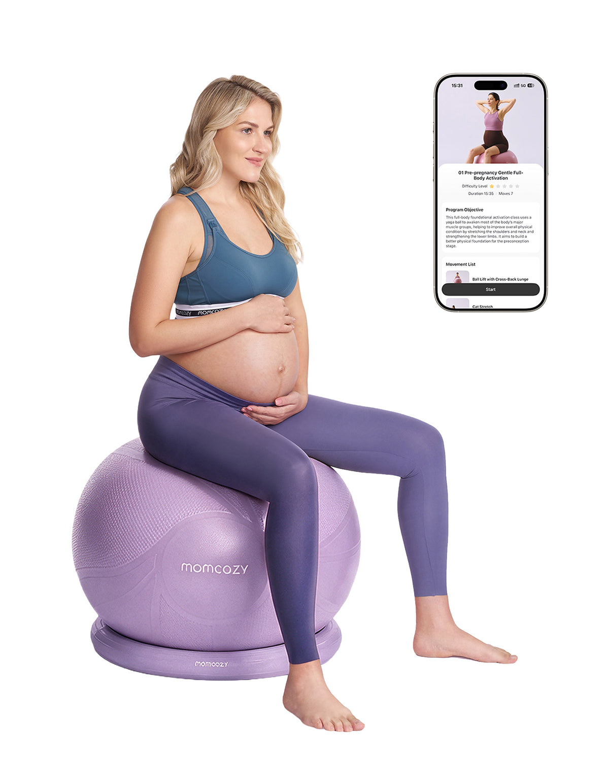 BirthEase Pregnancy Ball  Set— Birthing Ball