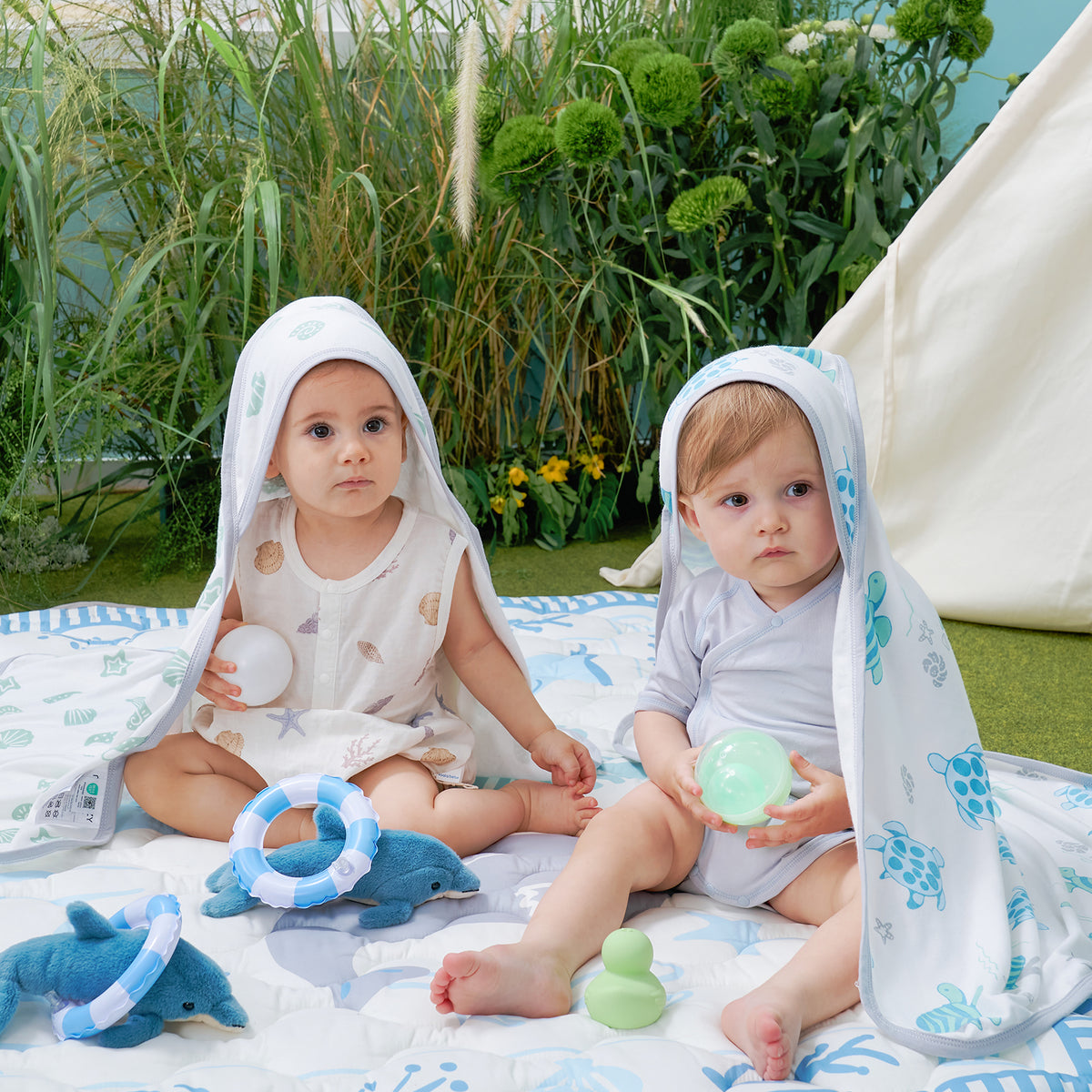 Baby Hooded Towel for Newborn Shower -  2-Pack