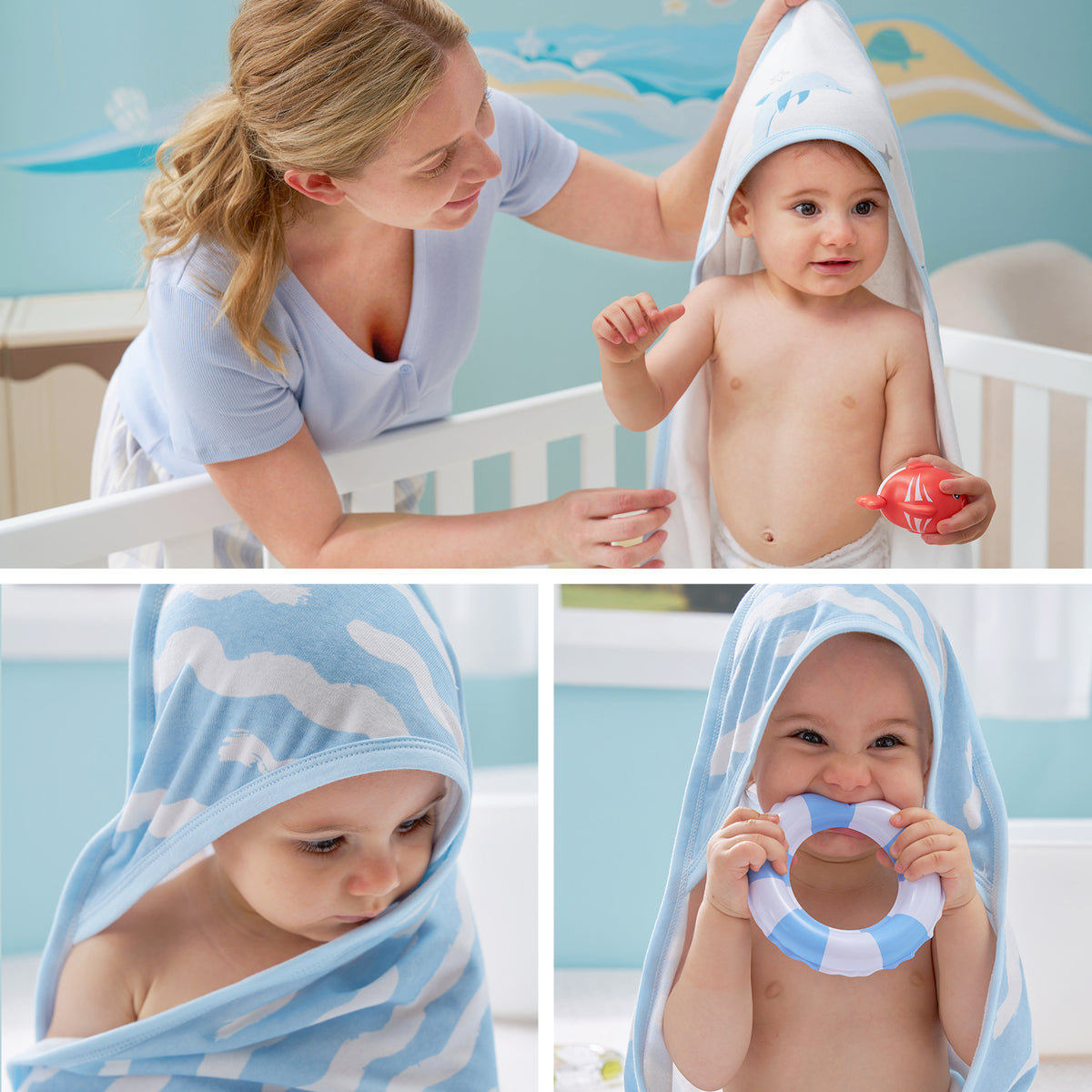 Baby Hooded Towel for Newborn Shower -  2-Pack