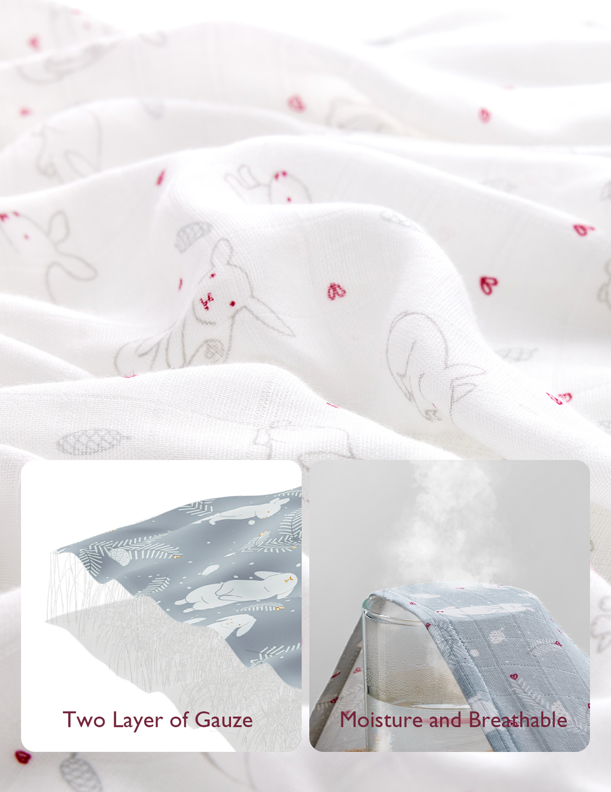 Momcozy Softness Upgrade Muslin Swaddle Blankets
