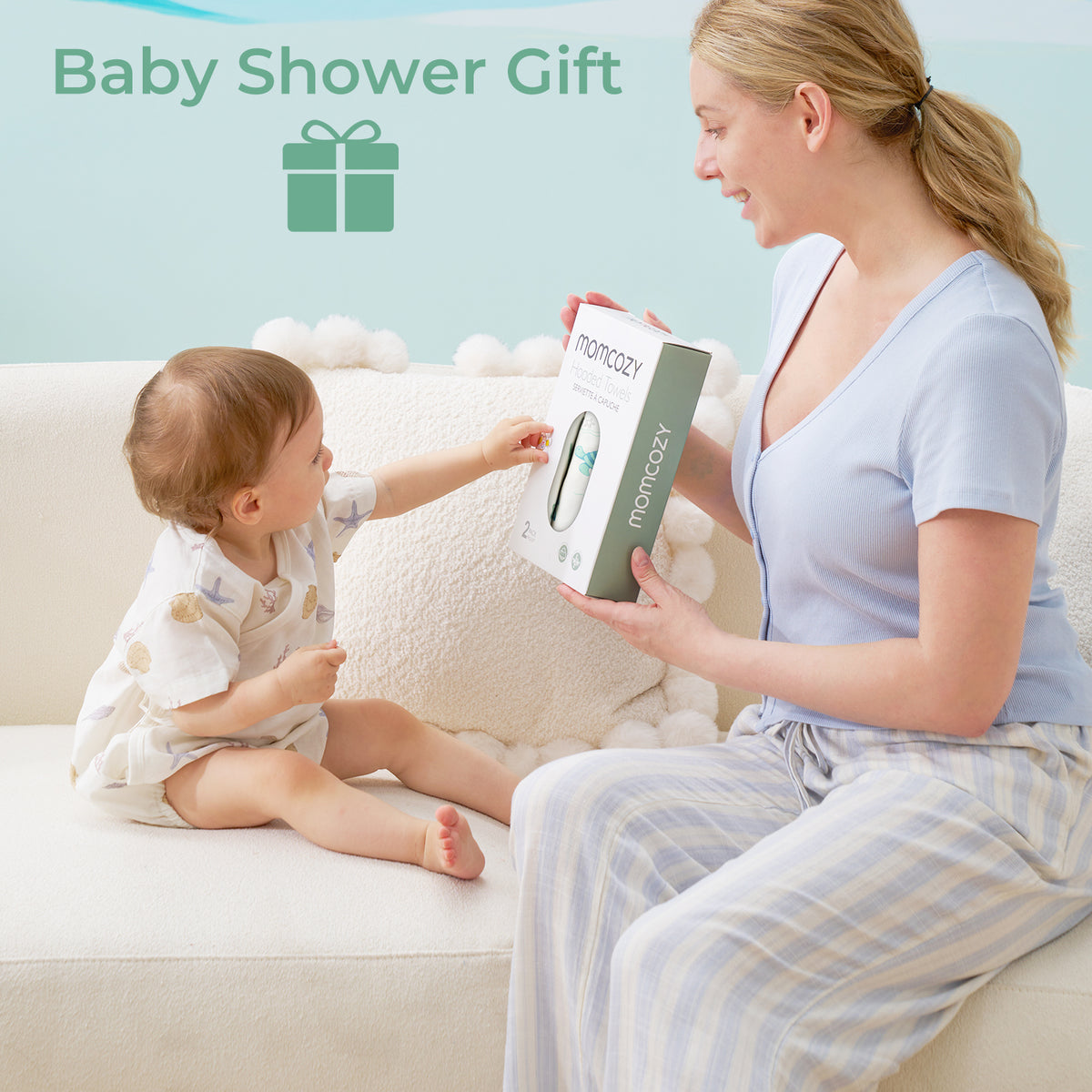 Baby Hooded Towel for Newborn Shower -  2-Pack