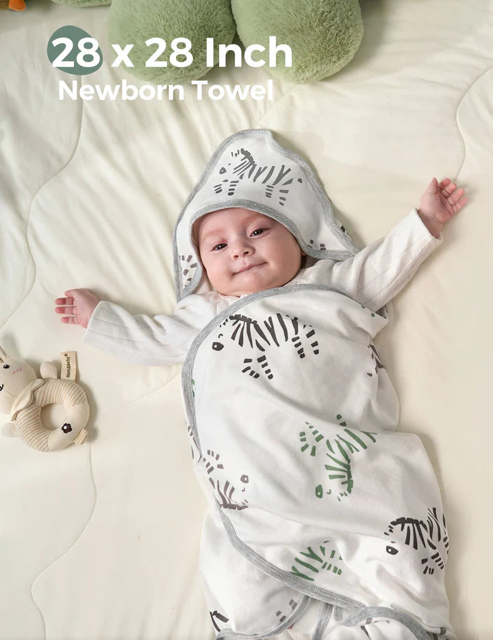 Baby Hooded Towel for Newborn Shower -  2-Pack