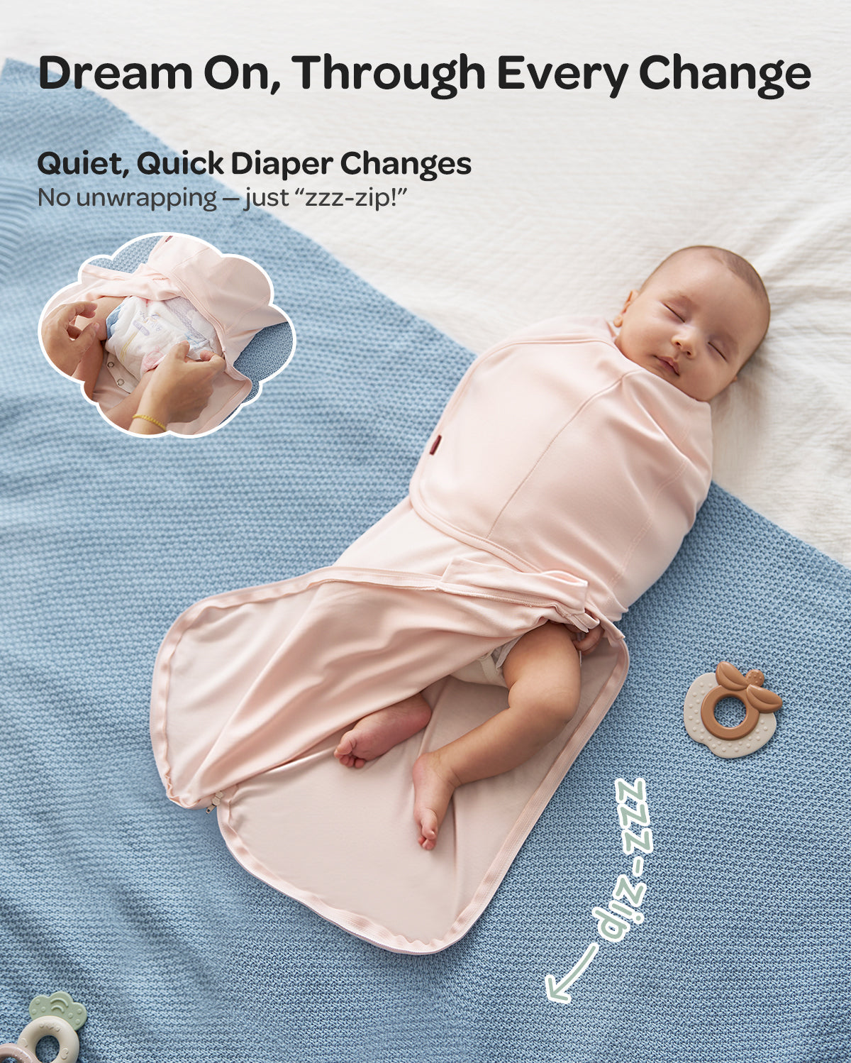 Baby-Sleep Bundle: Baby Monitor BM04 & Easy Swaddle Wrap