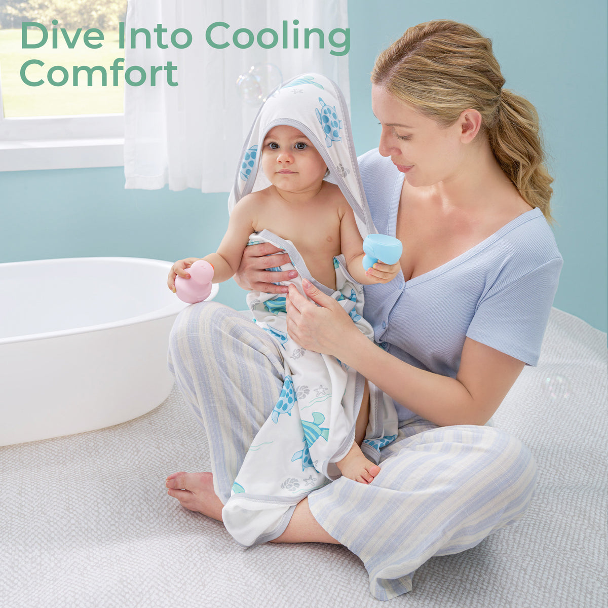 Baby Hooded Towel for Newborn Shower -  2-Pack