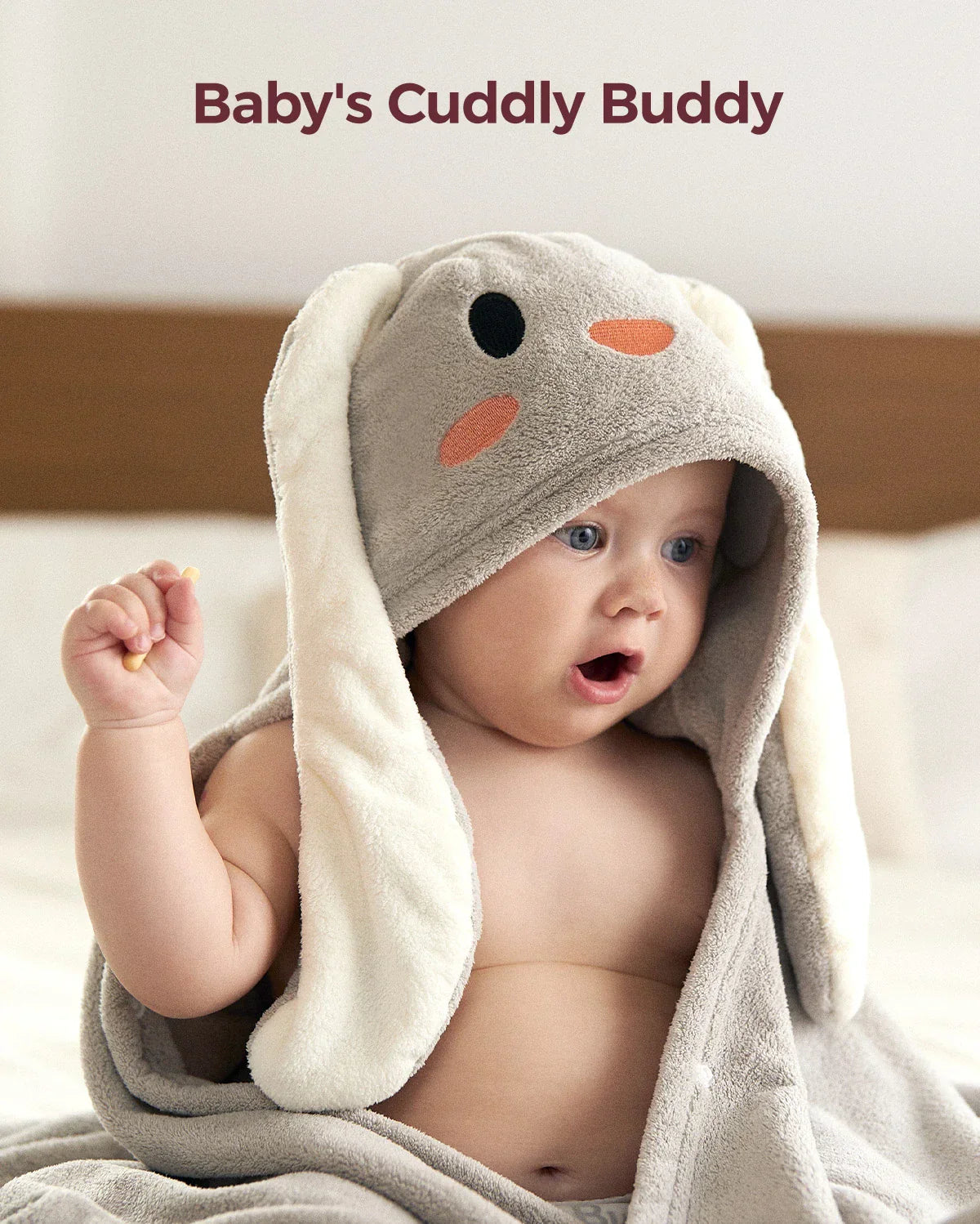 Coral Fleece Hooded Baby Towel for Newborn to Toddler