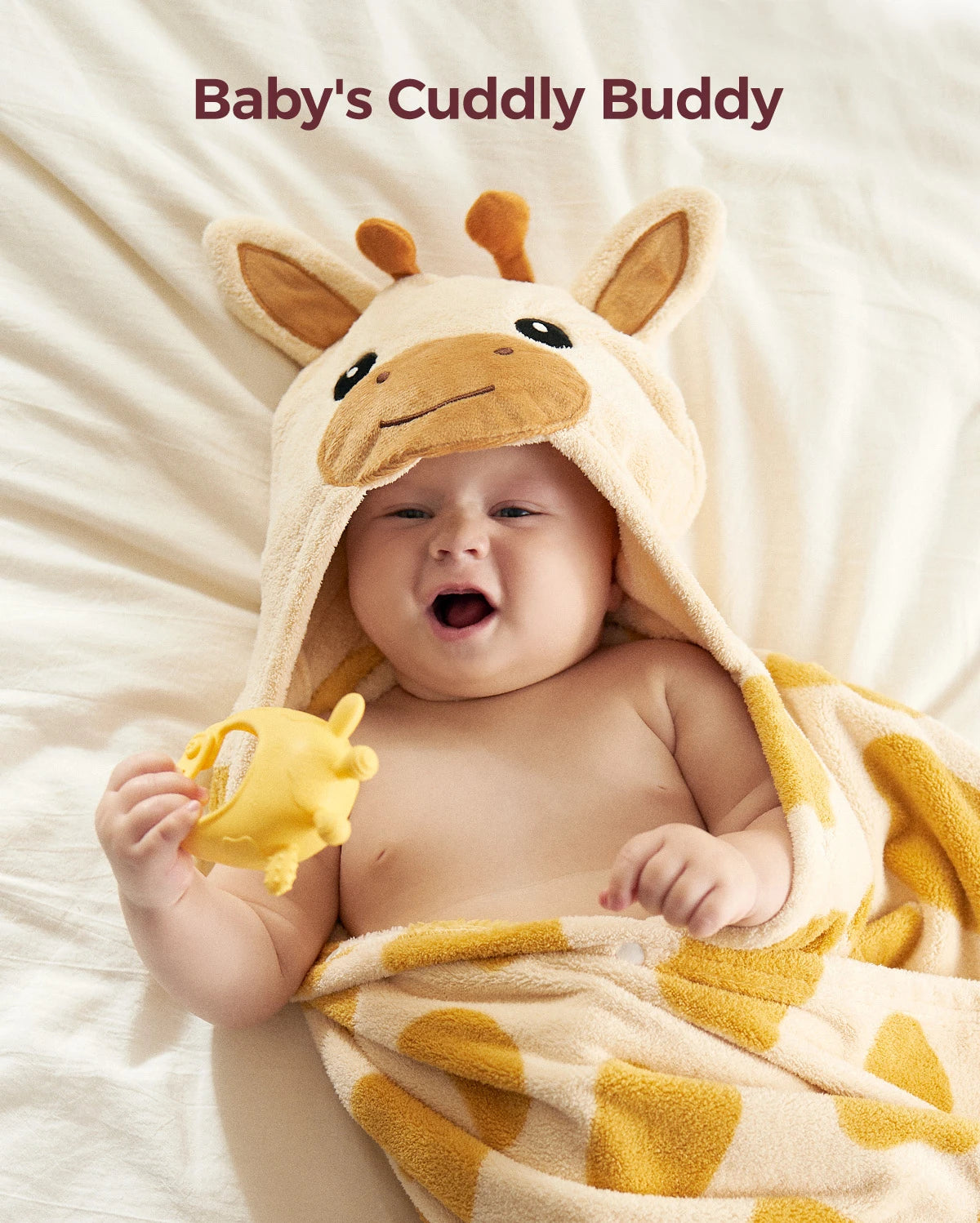 Coral Fleece Hooded Baby Towel for Newborn to Toddler