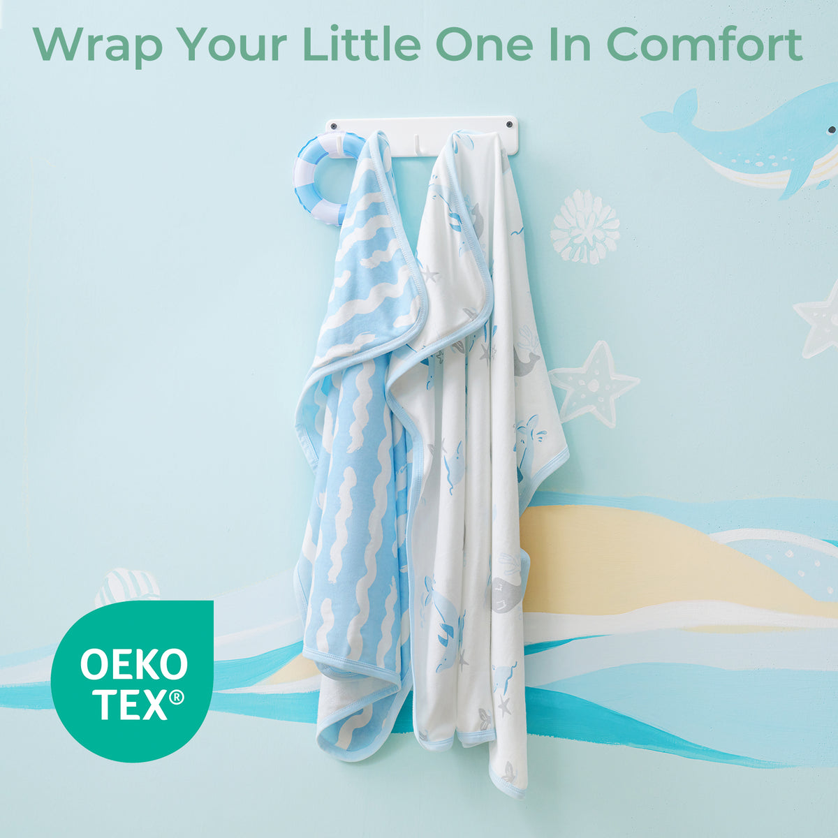 Baby Hooded Towel for Newborn Shower -  2-Pack