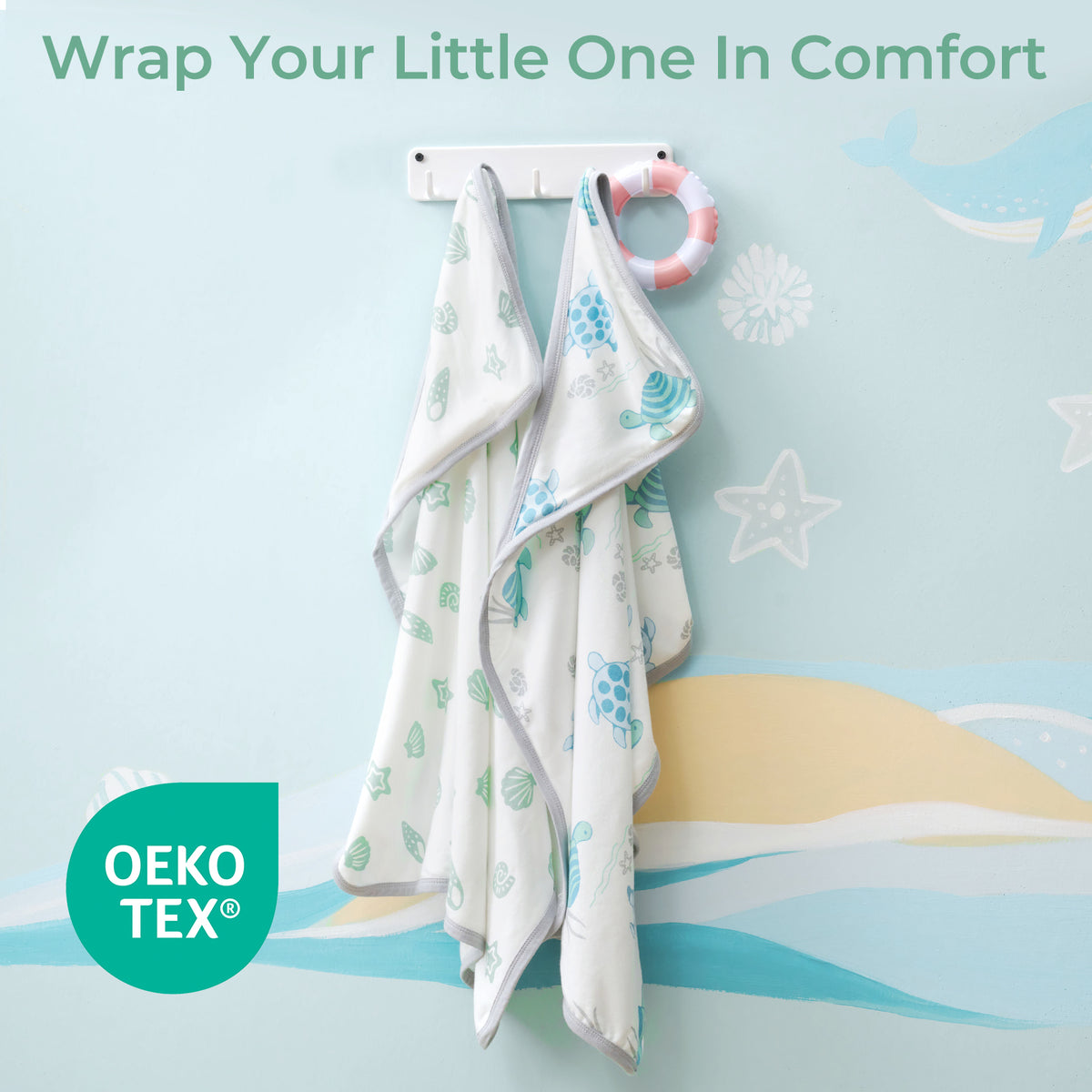 Baby Hooded Towel for Newborn Shower -  2-Pack