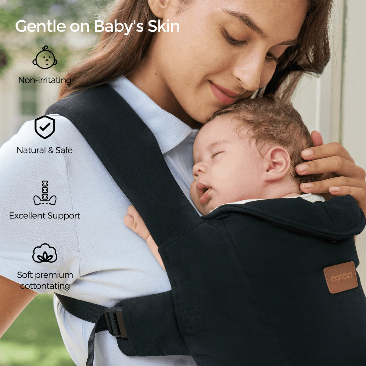 Momcozy WeeSnug Babytrage für Neugeborene (0 - 12M)