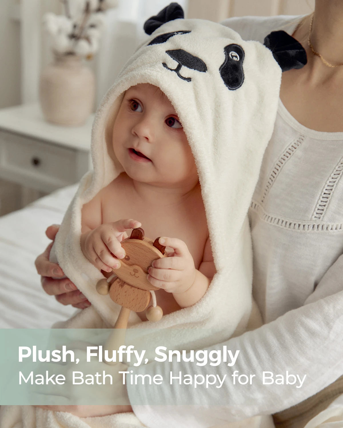 Coral Fleece Hooded Baby Towel for Newborn to Toddler