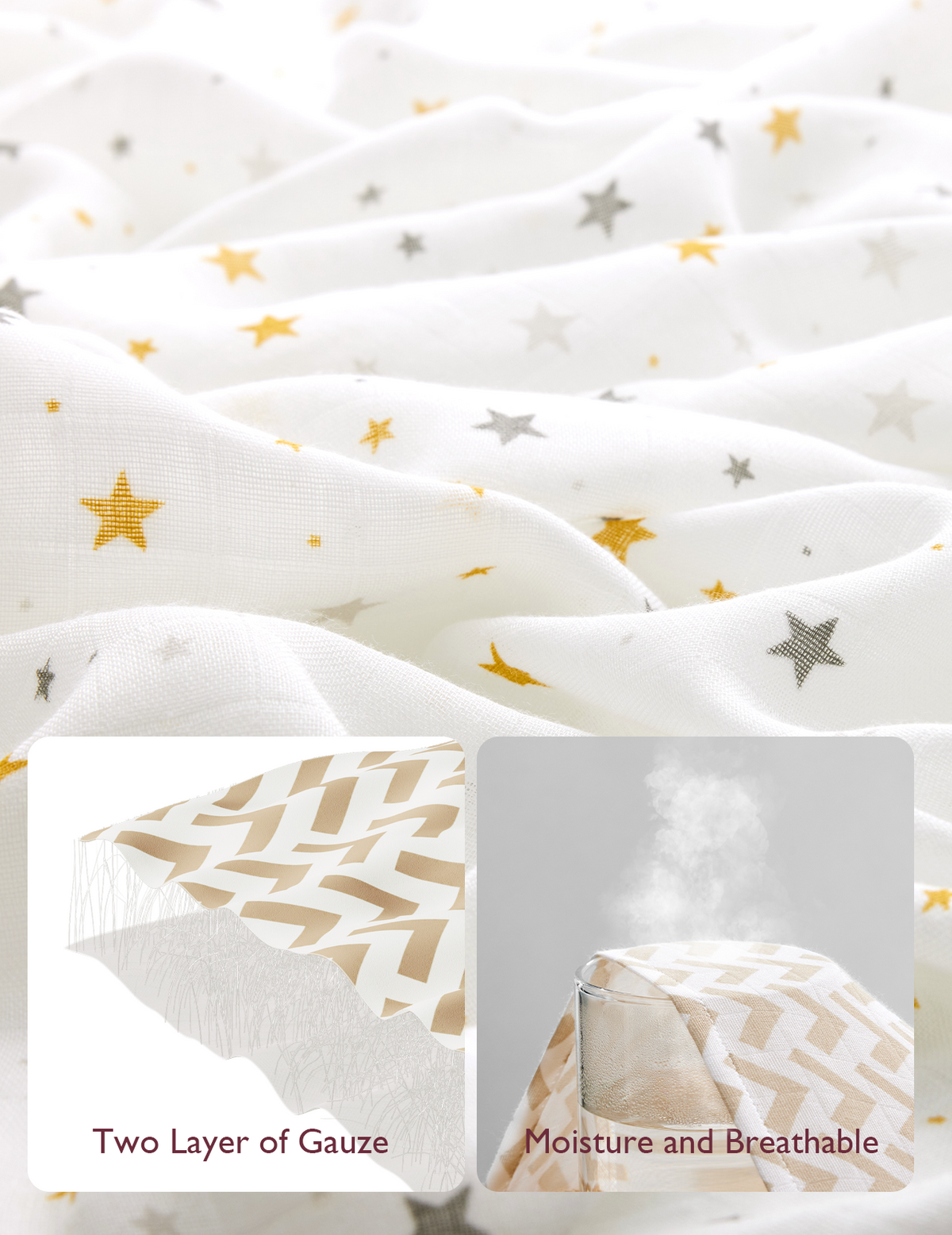 Momcozy Softness Upgrade Muslin Swaddle Blankets