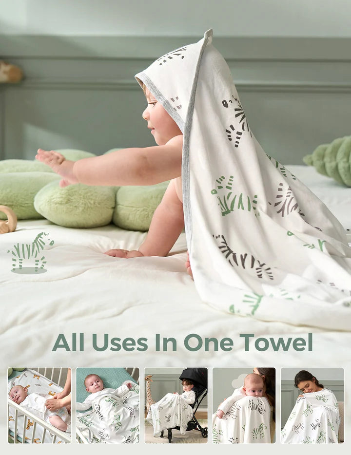 Baby Hooded Towel for Newborn Shower -  2-Pack