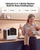 Cleaning Bundle: DeepClean Baby Bottle Washer(D8)  + 120 Cleaning Tablets