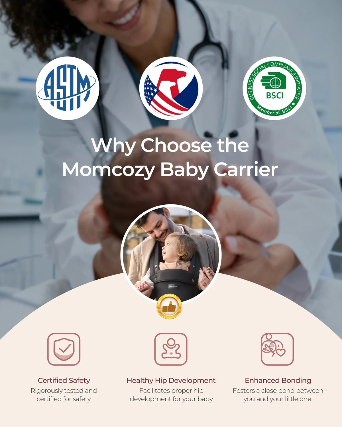 Move2Fit 2-in-1 Ergonomic Hip Seat Baby Carrier
