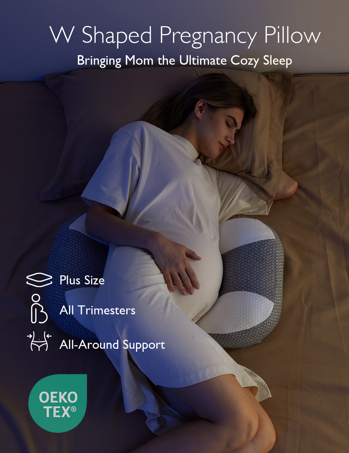 Pregnancy Wedge Pillows with Cooling Cover