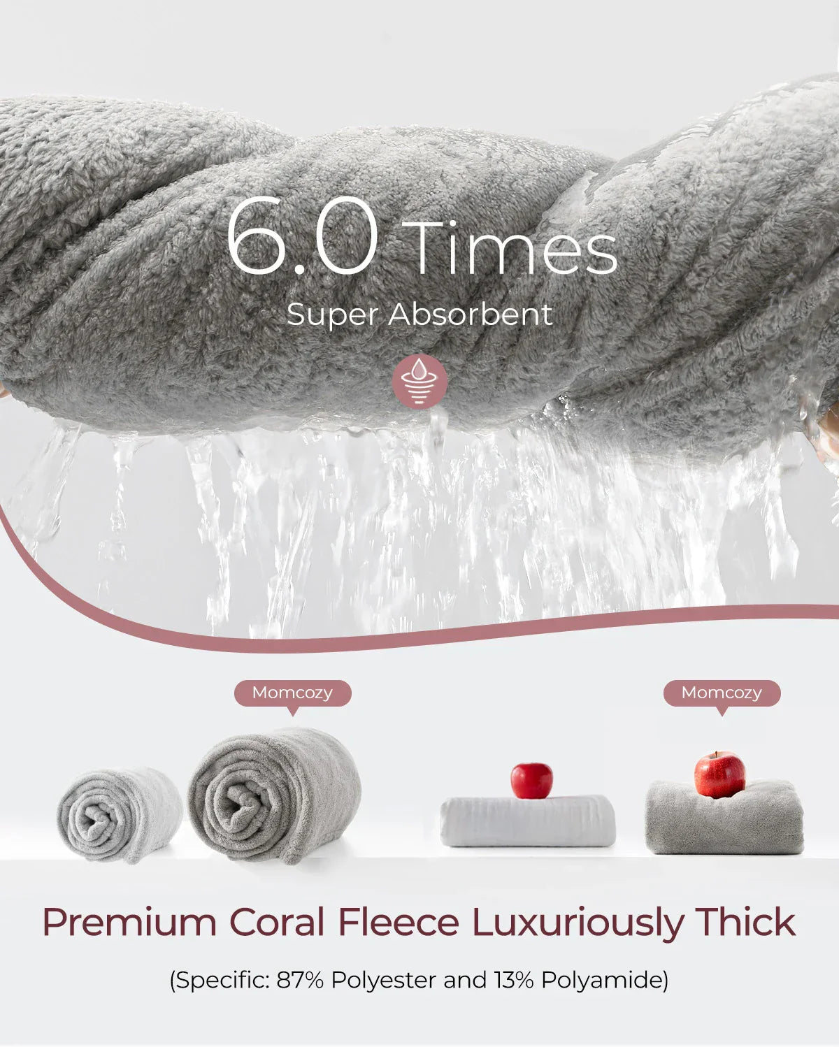Coral Fleece Hooded Baby Towel for Newborn to Toddler