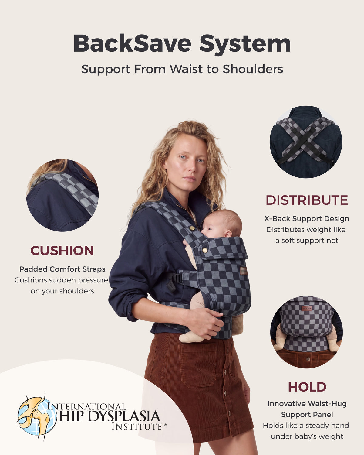 PureHug Ergonomic Baby Carrier