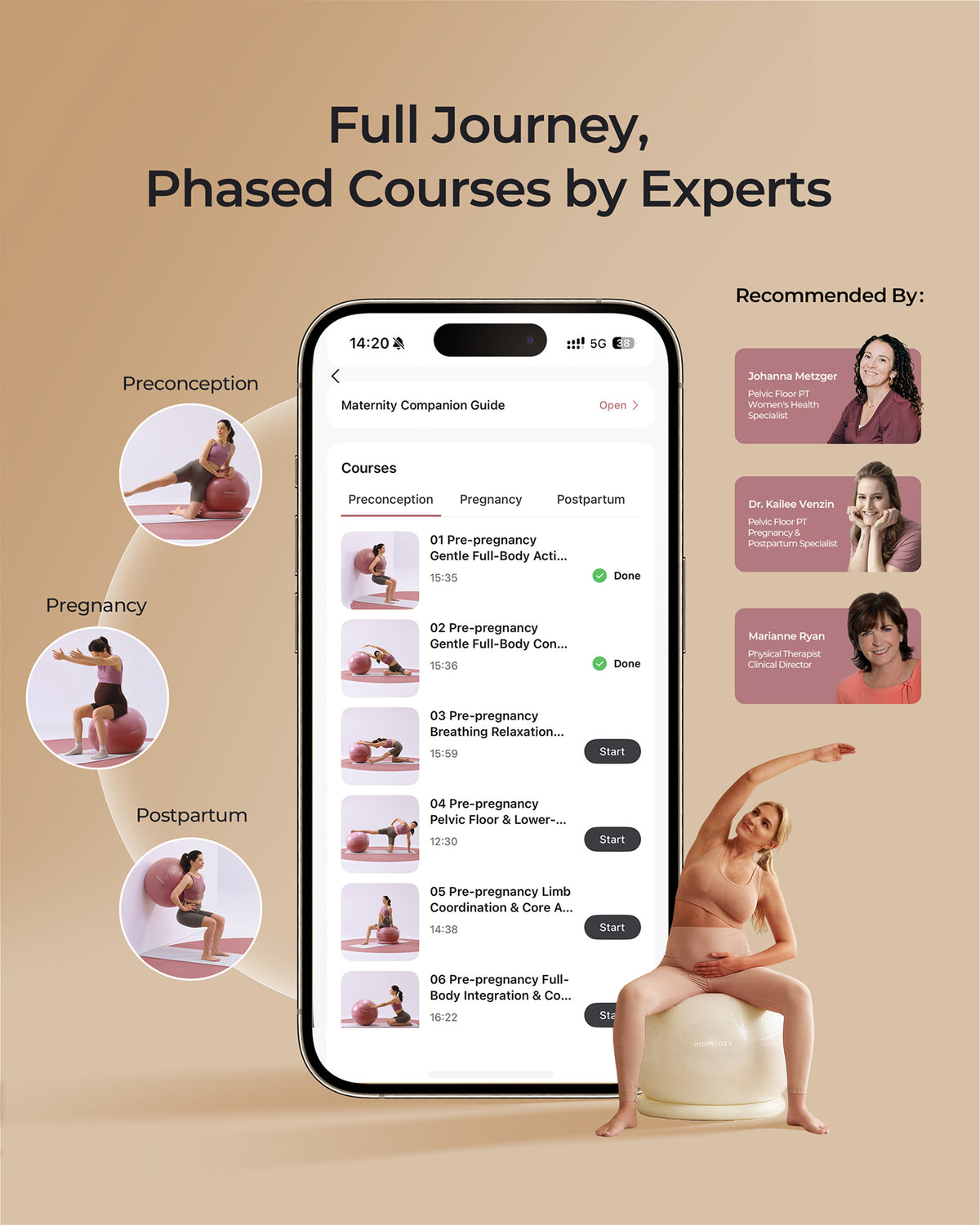 BirthEase Pregnancy Ball  Set— Birthing Ball