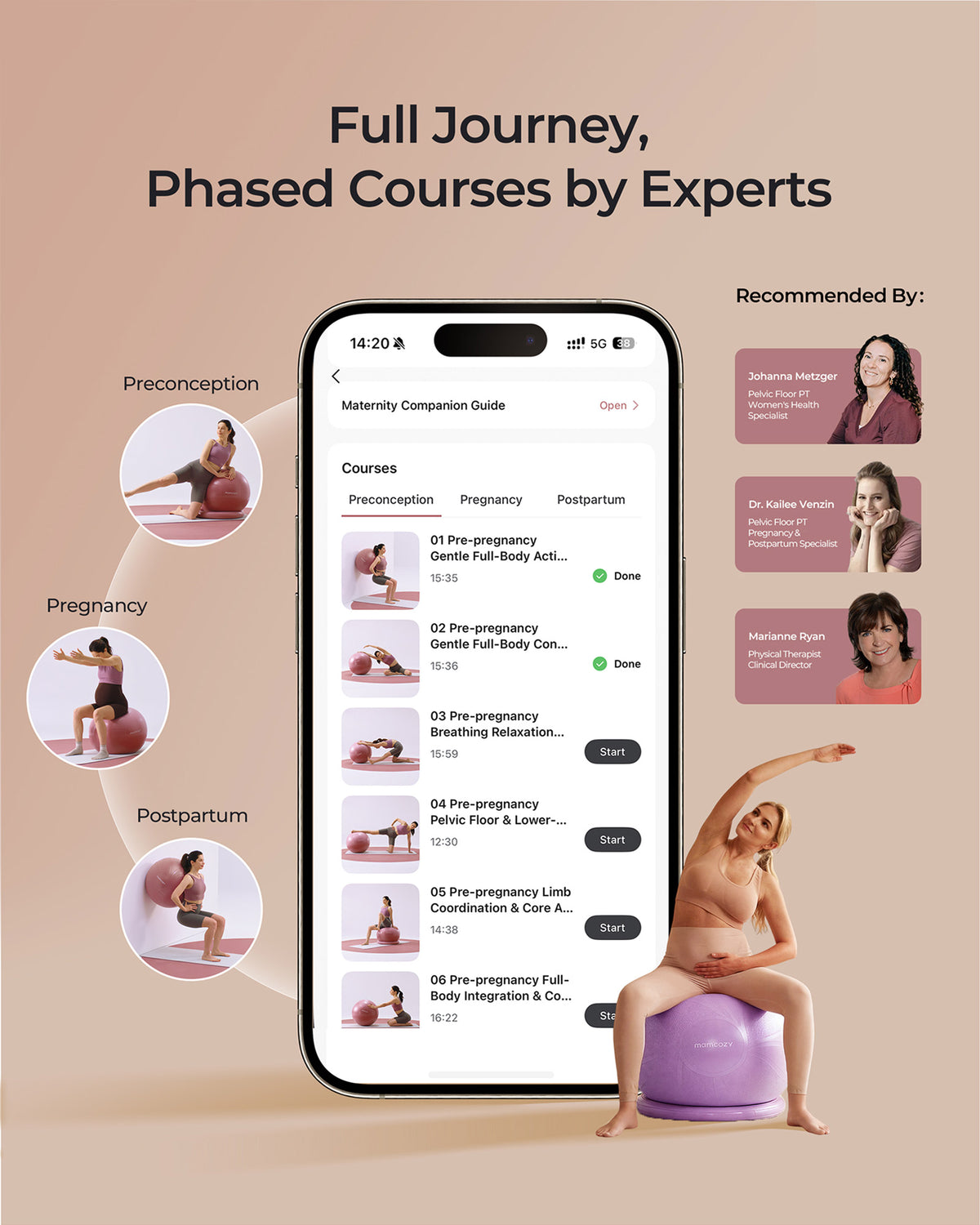 BirthEase Pregnancy Ball  Set— Birthing Ball