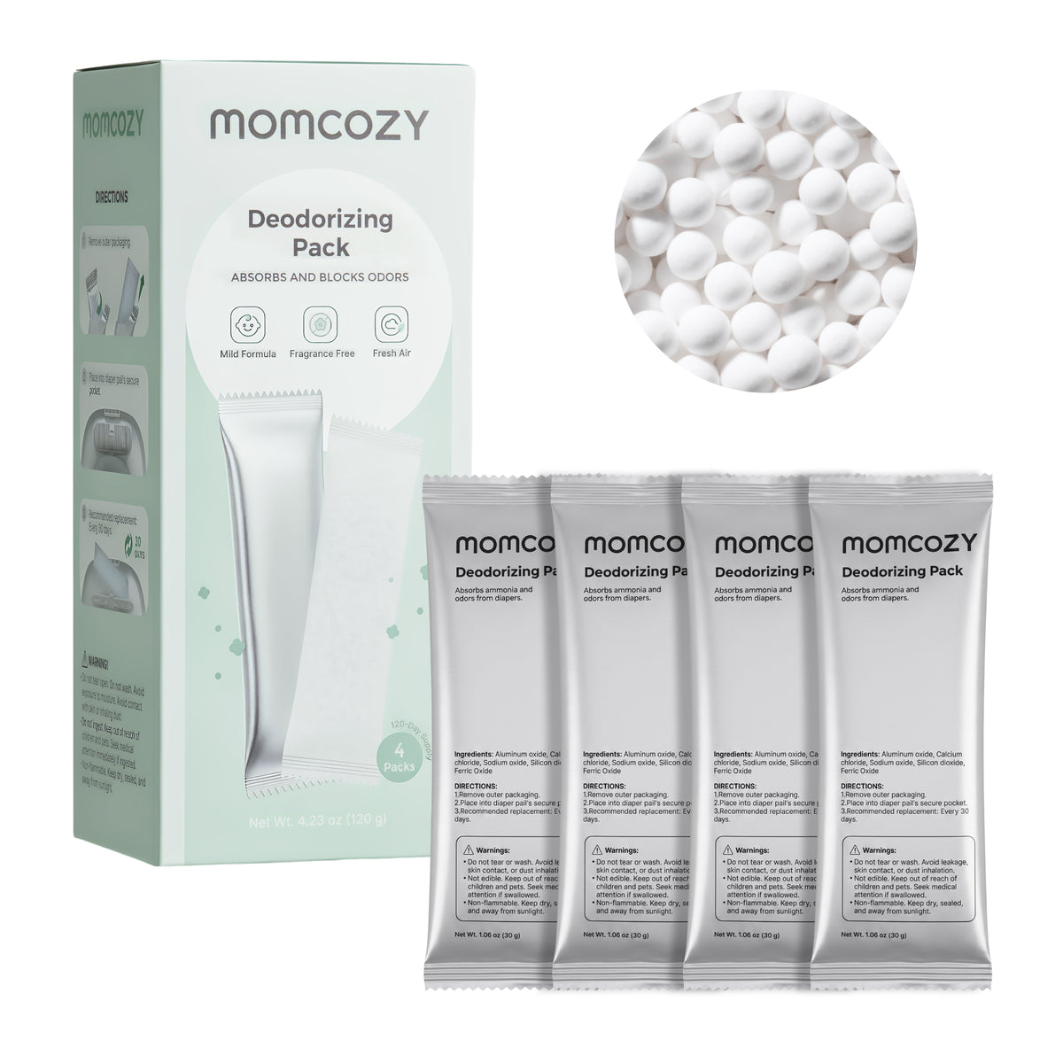 Momcozy Kosz na Pieluchy z Potrójnym Uszczelnieniem